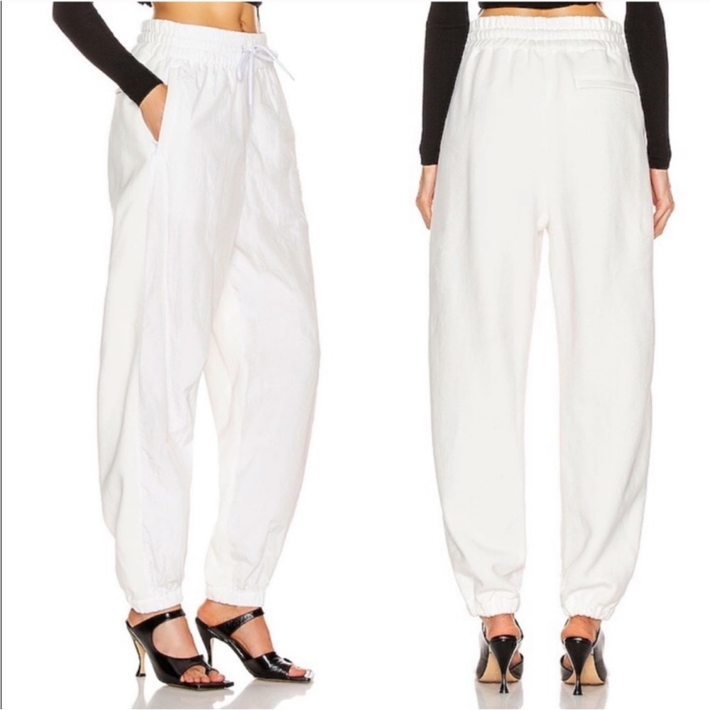 T by Alexander Wang White Fleece Hybrid Jogger Pants